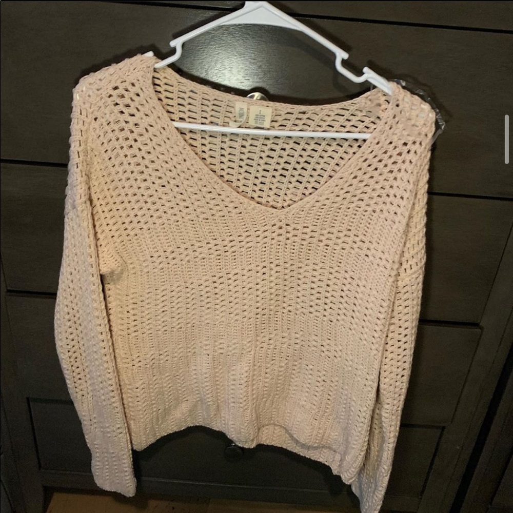 Open knit sweater